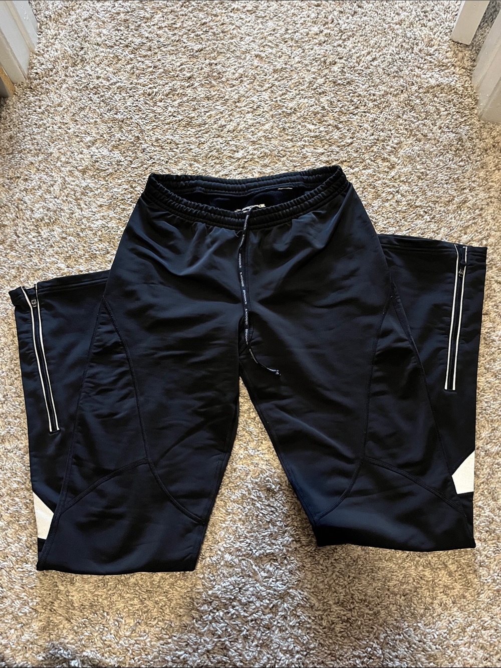 Brooks Black Pants with Side Zippers